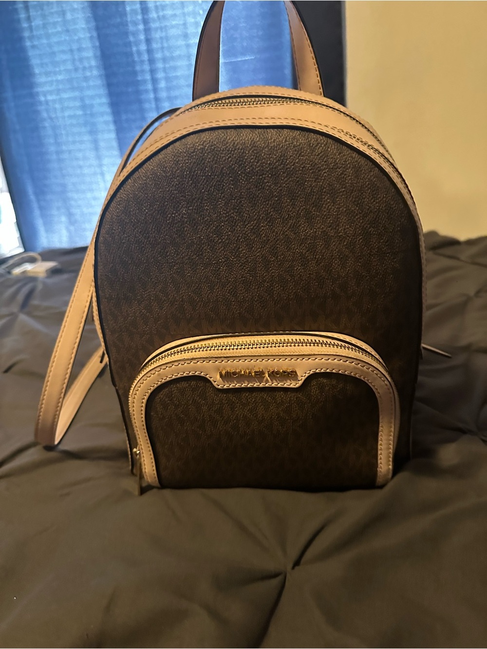 Michael Kors Brown and Tan Mini Backpack